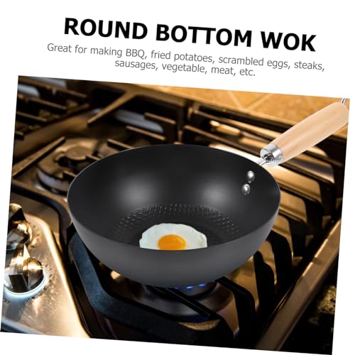 Sartén Wok pequeño Alipis de hierro forjado con mango aislante miniatura 2