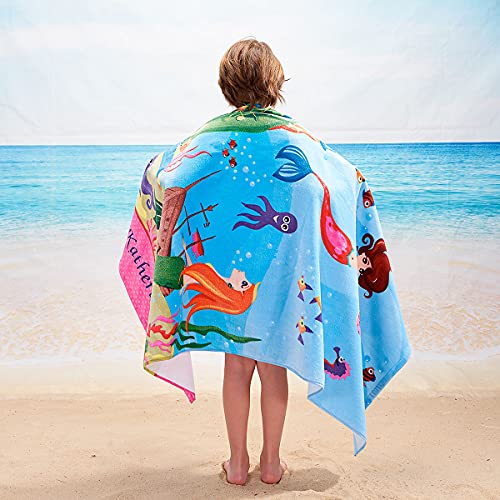 Personalized Flamingo Beach Towel – Extra Large 30x60 Inches, 100% Cotton, Custom Embroidered Name - View #3