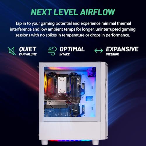 Skytech Gaming Archangel Desktop PC, Ryzen 7 5700 3.7 GHz (4.6GHz), AMD RX 9060XT 8GB, 1TB NVMe SSD, 32GB DDR4 RAM 3200, 650W Gold PSU, Wi-Fi, Win 11 - Image 6