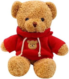 Galatee Cute Teddy Bear Plush Stuffed Animal, Teddy Bear with Clothes, Gifts for Children(19.6" Red)