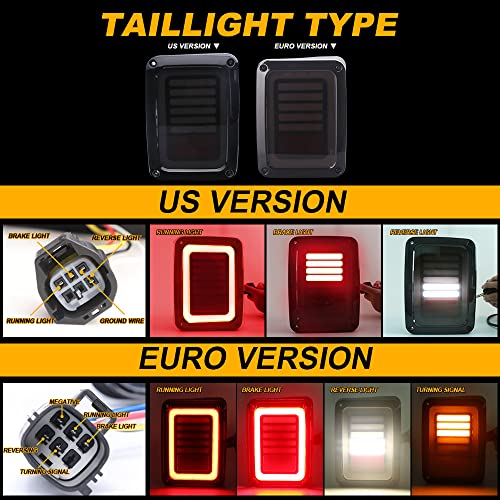 2 Peças Led Luzes De Travagem Traseira De Travagem De Travagem De Sinal De Curva Para Jeep Wrangler