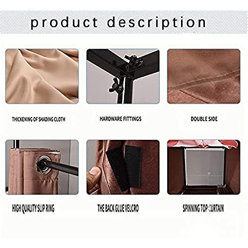 Loja de roupas móveis vestiário portátil com ganchos para lojas de roupas shopping centers, marrom,