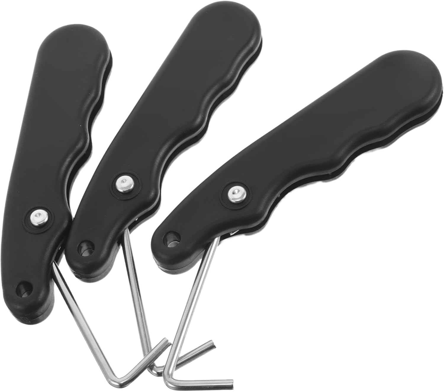 UKCOCO 3PCS Lace Tightener Tool Portable Lace Puller Gadget for Ice Skates Figure Skates Boots and Shoes Secure Fastening Aid with Foldable Hook Design Lightweight Durable