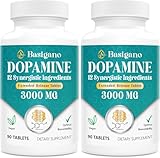 Basigano Natural Dopamine Supplement - Gluten-Free - 90 Tablets(Pack of 2)