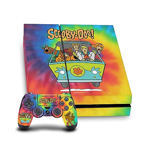 Head Case Designs Officially Licensed Scooby-Doo Tie Dye Graphics Vinyl Sticker Gaming Skin Decal Cover Compatible With Sony PlayStation 4 PS4 Console and DualShock 4 Controller Bundle