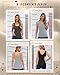Yearntown 3 Pcs Women's Thermal Tank Tops Fleece Lined Sleeveless Underwear Vest Reversible U/v Neck Warm Base Layer Camisole(Black, Dark Gray, Light Gray,Medium)