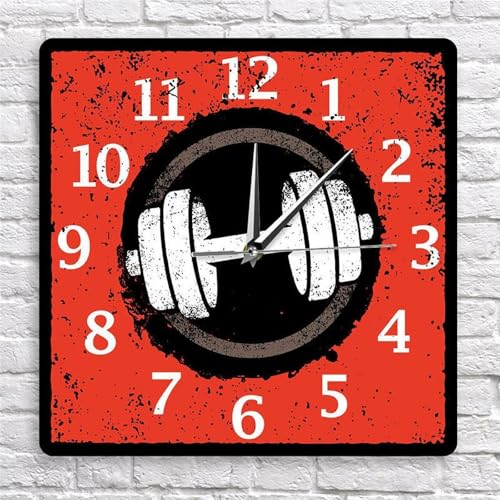 Horloge murale en acrylique haut de gamme au design haltère moderne - 7