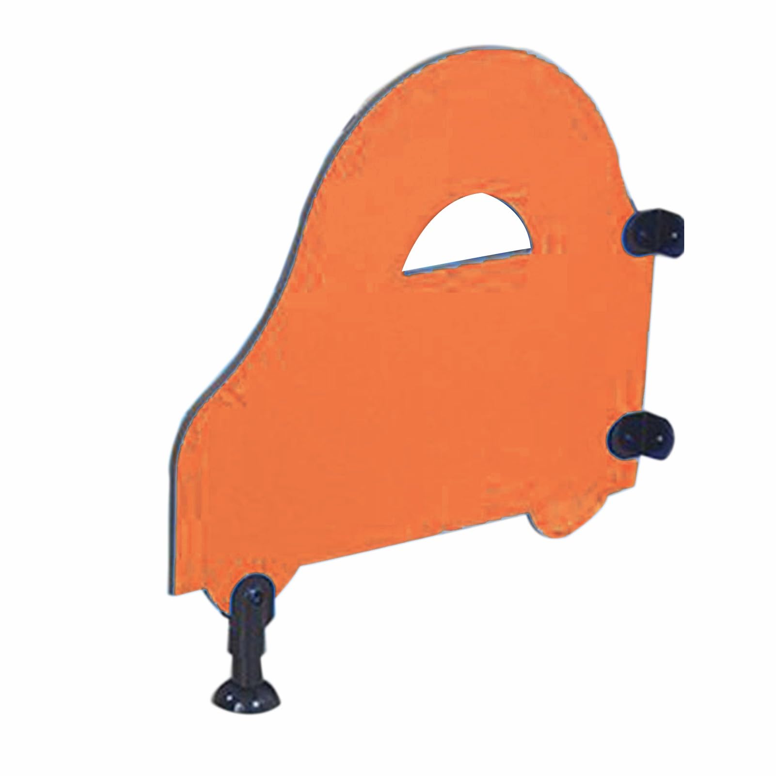 Confezione da 10 divisori per WC da Parete per asili Nido con staffe e Gambe di Supporto, Resistenti divisori per orinatoi in Legno Arancione per bagni di asili e scuole (60x75 cm).