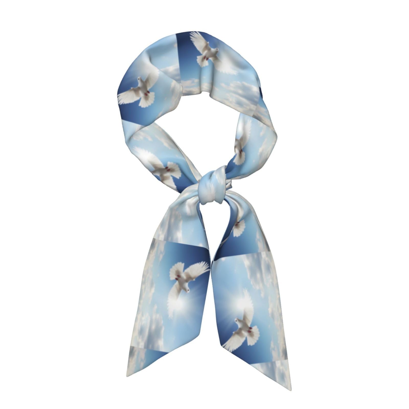 Whjssf Women's Black Pigeon Flying Printed Fashion Scarf Versatile Style, Soft And Silky For Dates, Travel
