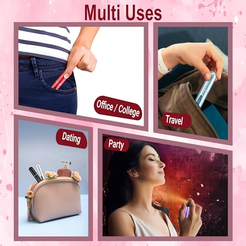 Mini Refillable Perfume Spray Bottle, Pocket Size For Travel, Office, Car, College & Dating. Mini Pocket Refillable Aluminium Glass Empty Bottle -... - Image 7