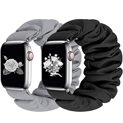 Image of Greatfine Scrunchie Band Compatible with Apple Watch Bands 38mm 40mm 41mm 42mm 44mm 45mm 46mm 49mm Women, Elastic Scrunchie Watch Strap for iWatch Watch Series 11 10 9 8 7 6 5 4 3 2 1 SE 3 2 Ultra 3 2