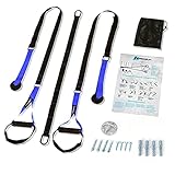 EXTREM STRAPAZIERFÄHIG - Der hochwertig verarbeitete Suspension Trainer überzeugt durch ✓ stabiles Nylon-Band ✓ robuste, verzinkte Klinken ✓ rutschfeste Handgriffe ✓ extra Fuß-Schlaufen.