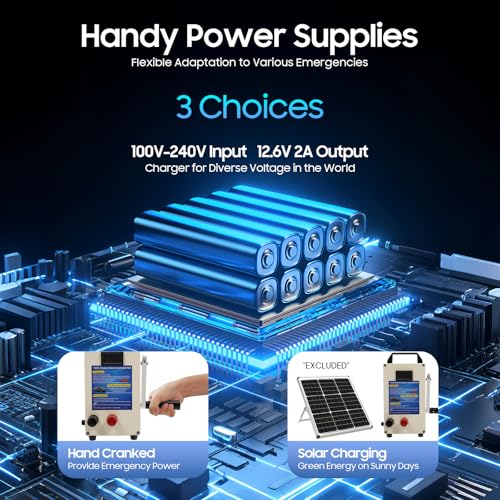 Generador portátil de manivela AOOCHU NYZC138 para suministro de energía de emergencia 110V beige miniatura 4