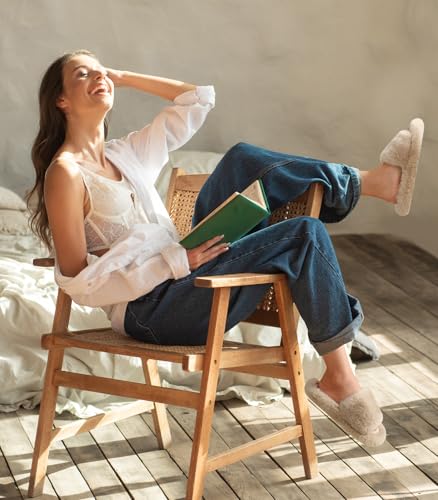 Ankis Women Camel Fuzzy Fluffy Slippers Soft Cozy Plush Memory Foam Slipper Open Toe Bedroom Comfy Platform Slippers for Womens2