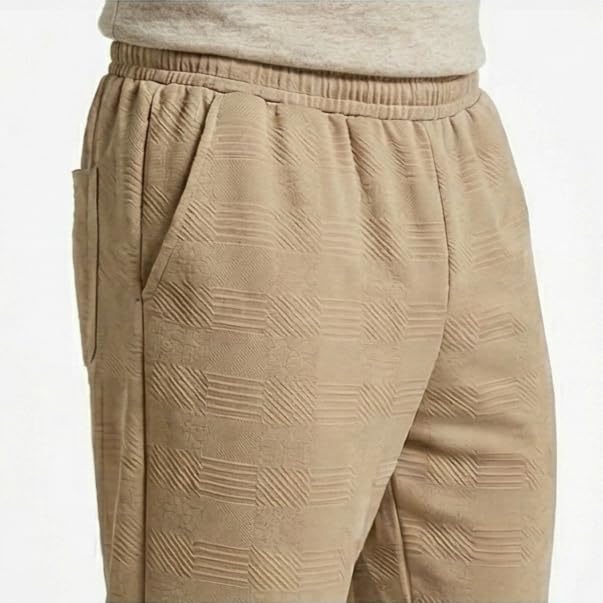 Image of DA BLUE Premium Textured Baggy Jogger for Men | Relaxed Fit Casual Track Pants | Soft Stretch Lounge Wear Bottom