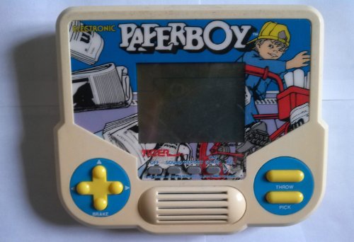 1988 Tiger Electronics, Inc. Tiger Electronics Electronic Paperboy LCD Interactive Hand-held Game (Copyright 1984 Tengen. All Rights Reserved. Trademark Atari Games Corporation)