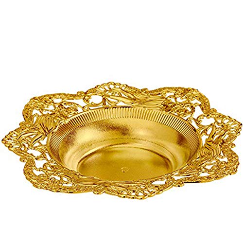 Impressive Creations Reusable Decorative Serving Dish – Plastic Candy Dish With Elegant Gold Finish – Functional And Vintage Design #TOP26