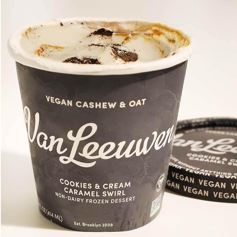 Van Leeuwen Vegan Cookies & Cream Caramel Swirl Non-Dairy Frozen
