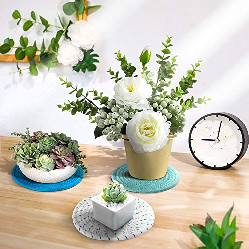 COSYLAND 7 Inches Trivets Set 3 Pack Potholders Pure Cotton Thread Weave Stylish Coasters, Hot Pads, Hot Mats,Spoon Rest… - Image 7