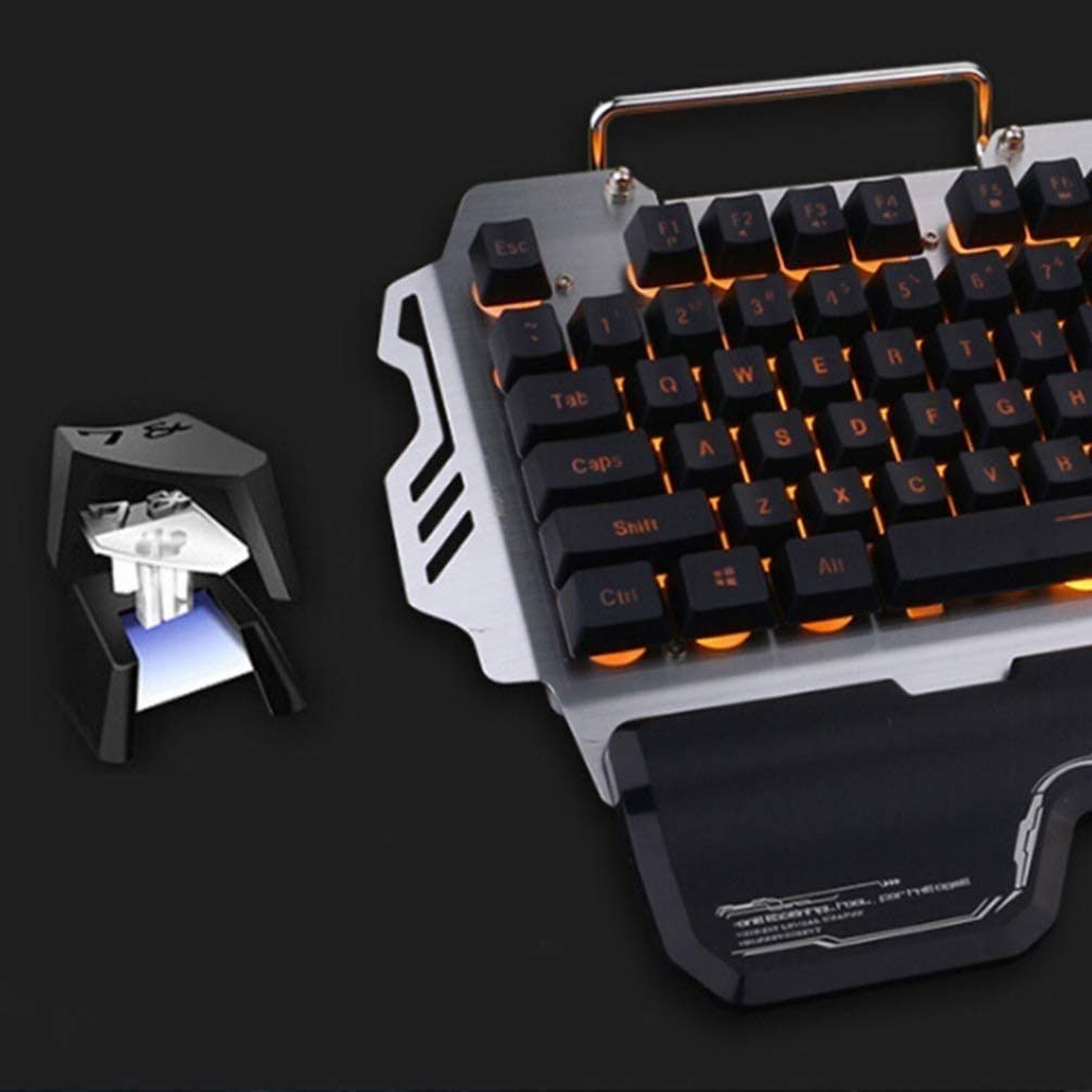 Wired Gaming Keyboard Mouse Combo LED Arcobaleno retroilluminato Tastiera da Gioco RGB Gaming Mouse Polso da Polso ergonomico 104 Tasti Tastiera Mouse per Windows & Mac PC Gamers