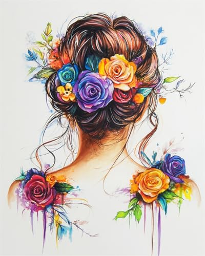 Broderie perlée kit complet pour réussir vos canevas 3D roses colorées