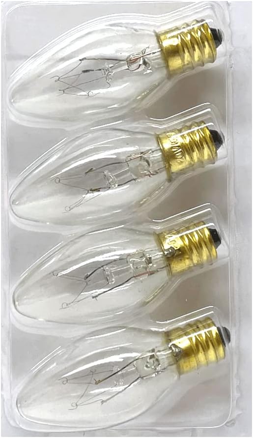 Clear Night Light Bulb Replacement Bulbs 5W 120V - 4 CT