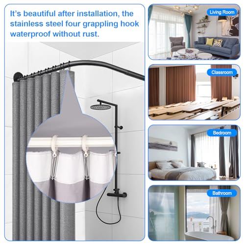 10 Meters/10.9 Yards White Curtain Pleat Tape with 30 Pcs Stainless Steel 4 Prongs Curtain Pleat Hook Clip for DIY Pinch Pleat Tape, Curtain Accessory Curtain Pleater Tape by Dingtenn - Image 4
