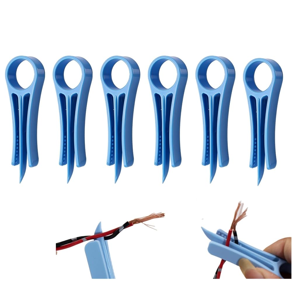Udsknv[Ksl Blue Wire Straightener, 6Pcs Network Cable Untwist Tool For Cat5/For Cat6/For Cat7, Wires Separator Tools