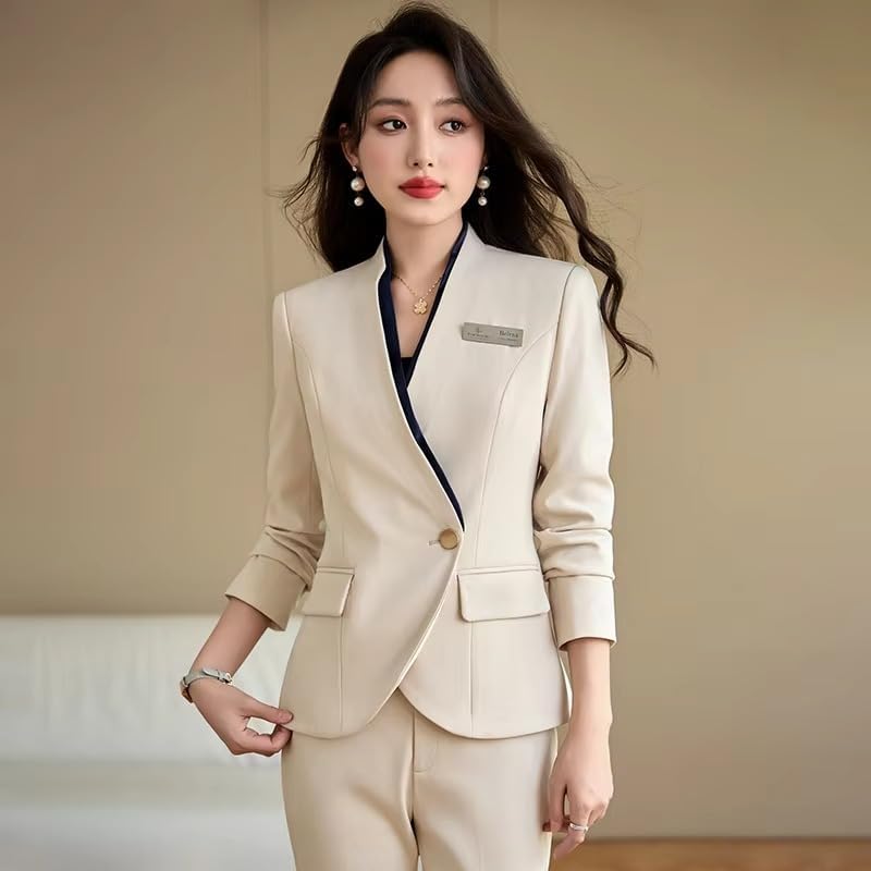 Women's Business Pants Suit Set Office Lady Workwear Professional Outfit