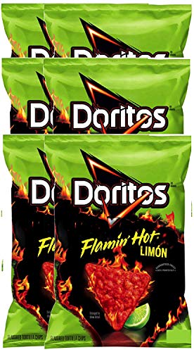 NEW Flamin Hot Flavored Favorite Duo Doritos & Layâ€™s Crossover for the Flamin Hot Challenge Net Wt 2.5 oz (Flaming Hot Limon, 6)