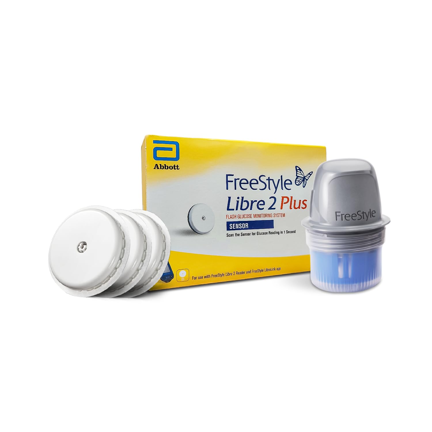 Abbott | FreeStyle Libre 2 Plus Sensor | Optional Alarms | Minute-to-Minute Glucose Readings | No Finger Pricks or Scans Needed | Up to 15 Days of Comfortable Wear | The #1 CGM Worldwide | Pack of 3-picture-24
