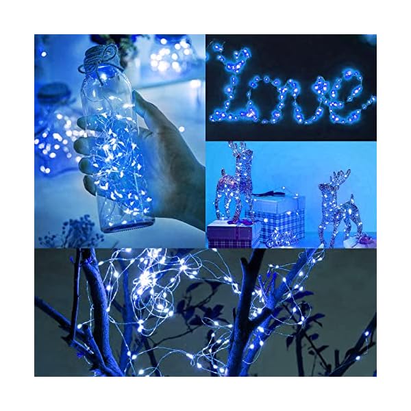 Rivokeer fairy string lights battery operated 12 pack 7ft 20led waterproof silver wire firefly starry lights for diy mason jar bedroom party birthday wedding decorations string lights - image 8