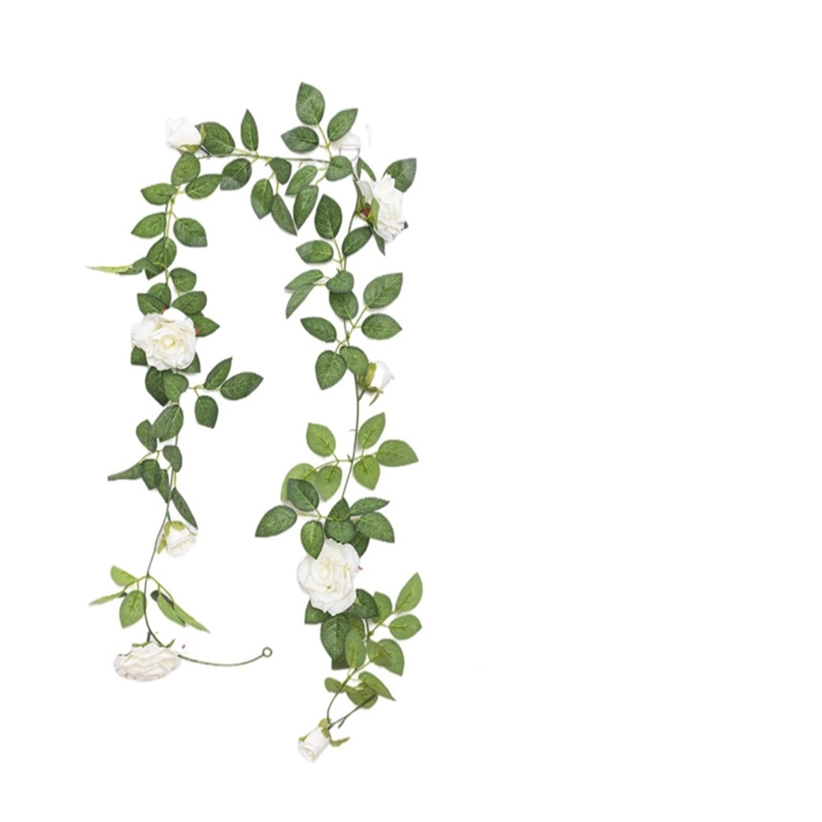 MNUvxzaewf 69Heads Rose Vines 1.8m Silk Flower Garland Decor Home Garden Wedding Christmas Decoration Wreath(0079 white)