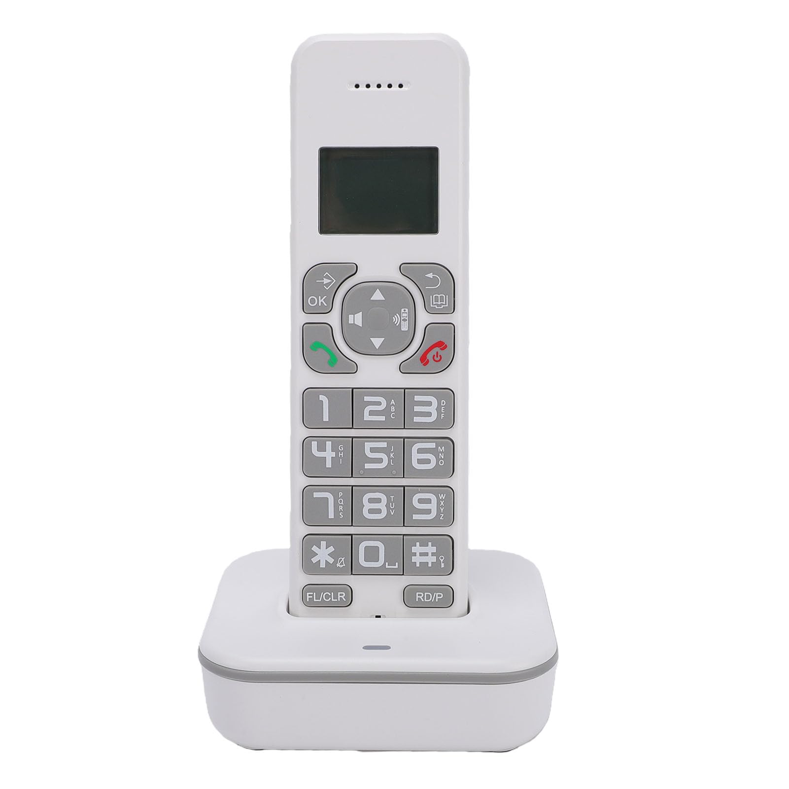 Telefono Fisso Cordless Display LCD Blocco Chiamate Domestiche Telefonico Wireless Espandibile con Composizione Facile Tasti Grandi 10 Suonerie Volume Regolabile per Ufficio (Spina europea)