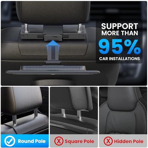 WONNIE 13.3 Inch 4K Android 11.0 Car TV Player, 32G ROM Multifunction Car Headrest Monitor TV for Back Seat, 5G WiFi Car TV Support Bluetooth/USB/HDMI in+Out/FM/Mirror Link Video Player - Image 4