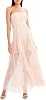 BCBGMAXAZRIA Women's Floor Length Evening Gown with Lace Detailing