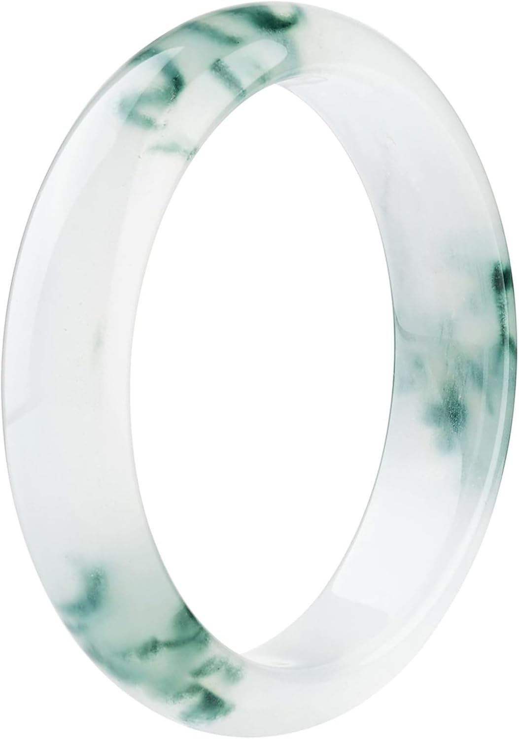 Natural Jade Bangle Bracelet for Women, Good Luck Gemstone Jewelry, Gifts for Mom Wife