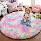 PAGISOFE Rainbow 4ft Round Rug