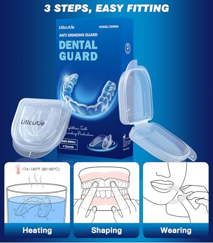 Image of Anti Grinding Guard, Mouth Guard for Grinding Teeth at Night, Night Guards for Teeth Grinding, Reusable Guards for Sleeping, 4 Pack /Small Size, Transparent