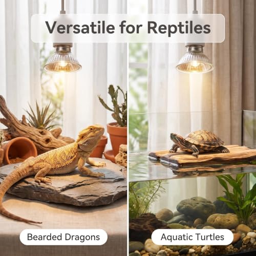 Image of 50W UVA Bulbs Fit E26 Heat Reptile Lamp,4-Pack Turtle Heat Lamp