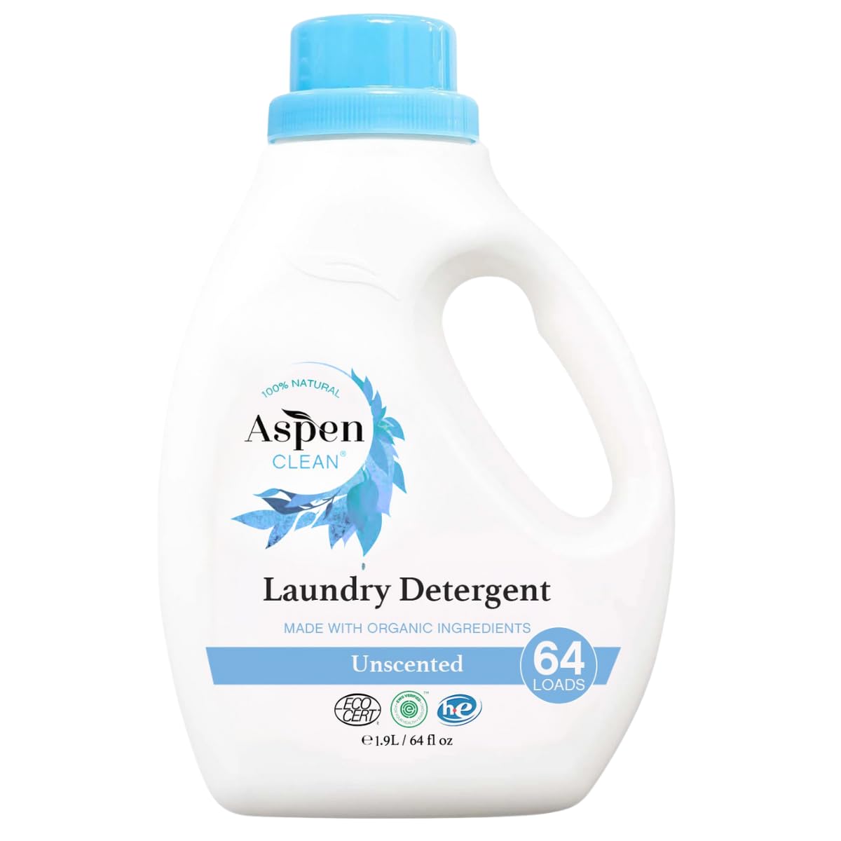 AspenClean Unscented HE Liquid Laundry Detergent