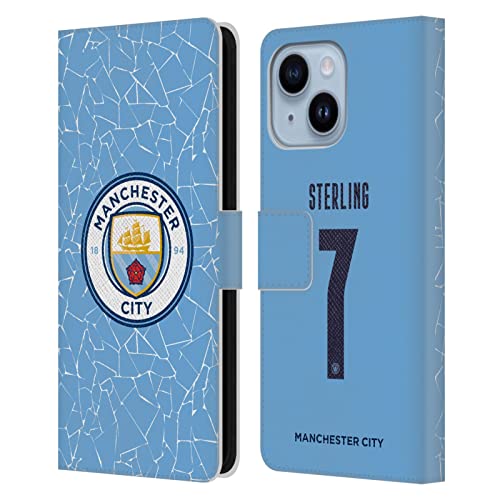 Étui en cuir de qualité Manchester City FC pour habiller l'iPhone 14 Plus