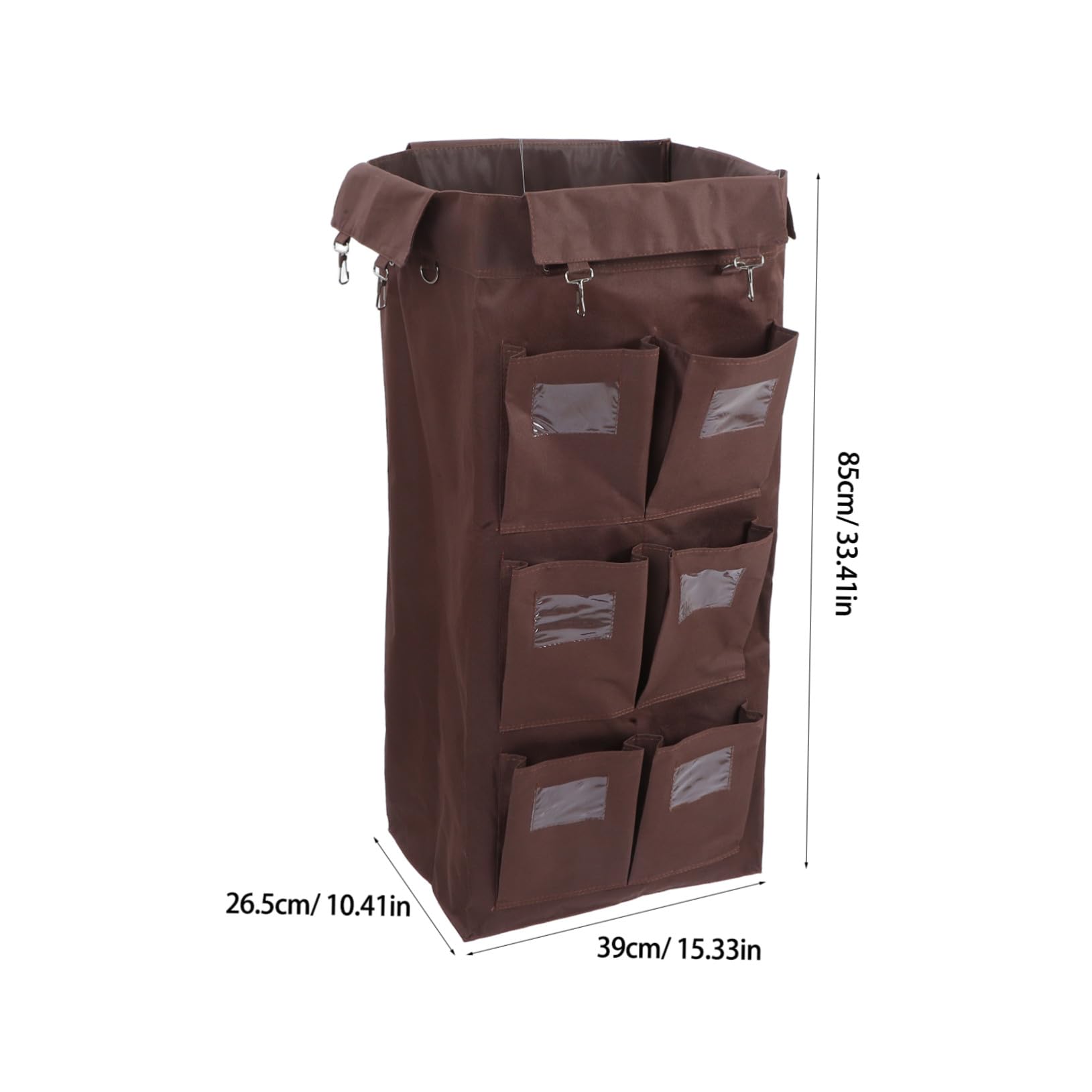 Cabilock Bolsa para Carrito de Limpieza Compatible con 6 Bolsillos, Gran Capacidad Material Oxford y PVC, Adecuado para Hotel y Servicio de Limpieza