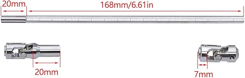 Miniatura 3 de 2 piezas de acero inoxidable libre para cortar longitud eje de transmisión universal junta eje de transmisión para 110 LCG DIY RC Crawler SCX10 I II