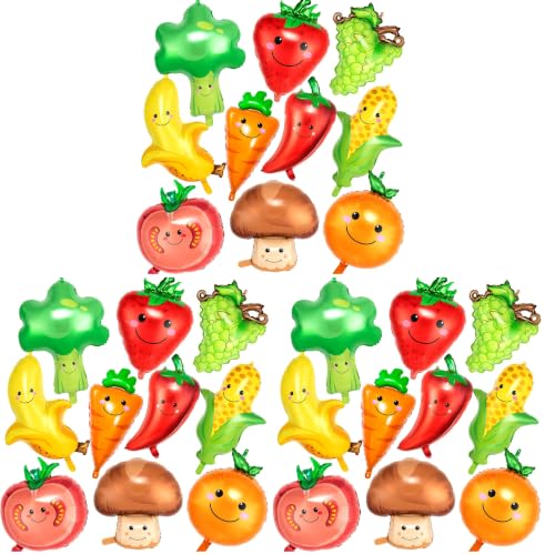 Vegetable Balloons Decoration, 10 Styles (Pack of 3)