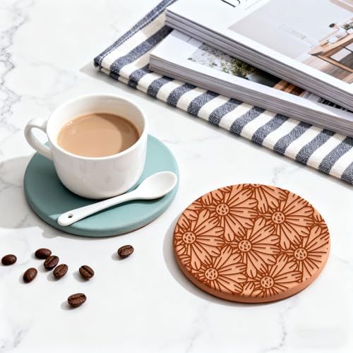 Image of 16 Pcs Complex Flowers Pattern Polymer Clay Texture Sheet Regular Patterns of Flowers Rubber Clay Texture Mat for Polymer Clays Making Earrings Jewelry DIY Crafts 4 x 2.5 Inch