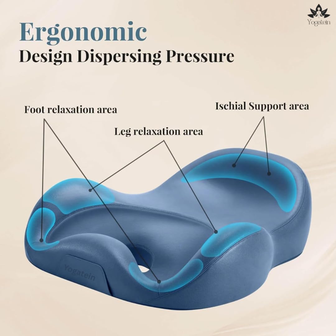 Cuscino ergonomico da meditazione Zen Mente, in memory foam, design portatile con manico, supporto disperdente per meditazione, consapevolezza e allineamento della postura