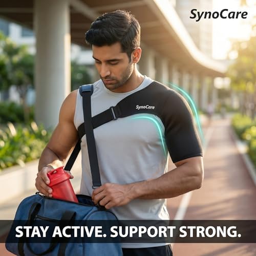 Image of Universal Shoulder Brace Support for Men & Women | Neoprene Shoulder Strap for Both Left & Right Arm, Compression Sleeve for Torn Rotator Cuff, AC Joint Pain Relief & Dislocated Shoulder