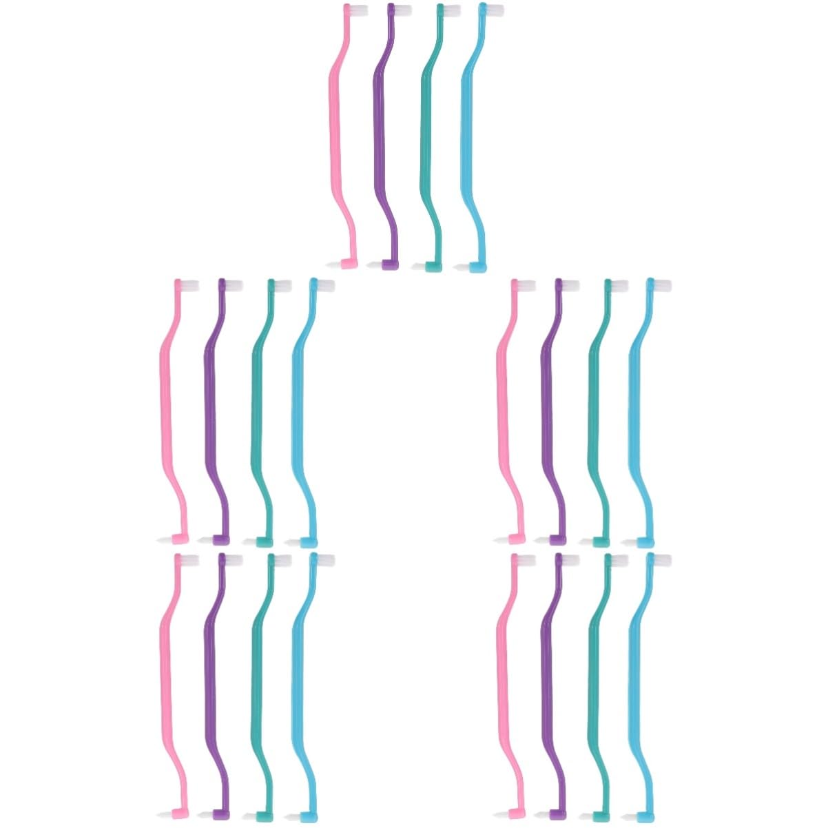 BESTYASH 5 Sätze Doppelköpfige Zahnbürste Interdental Pinsel Für Zahnbürste Weich Borste Zwischenraumköpfe Ergonomische Kegelzahnbürsten Manuelle Konische Zahnbürsten Plastik 4 Stücke * 5