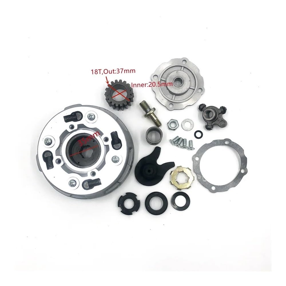 Conjunto de Embrague semiautomático de 18 Dientes, Apto for ATV Q de 50 CC, 90 CC, 110 CC y 125 CC, y Moto de Cross.